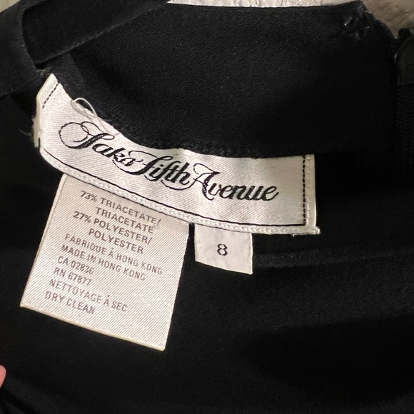 Vintage black Saks Fifth Avenue blouse with draping in the back - Picture 2 of 5